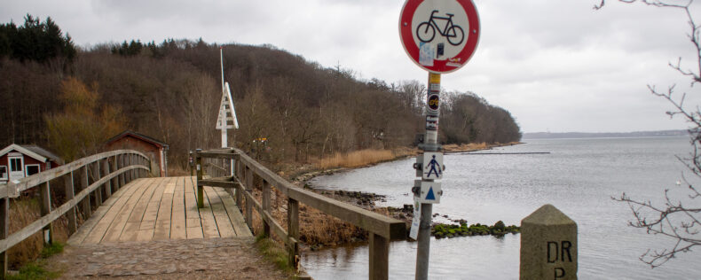 A photo of a bridge crossing near the Germany-Denmark border.