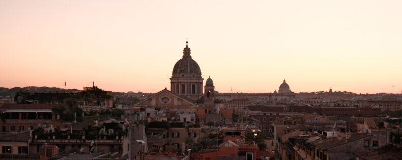 A vista point view of Rome, Italy