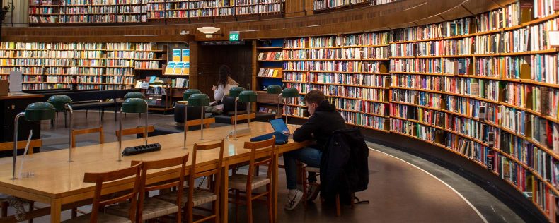 Student studying in Library Stockholm by Student Photographer Haru Nakazawa